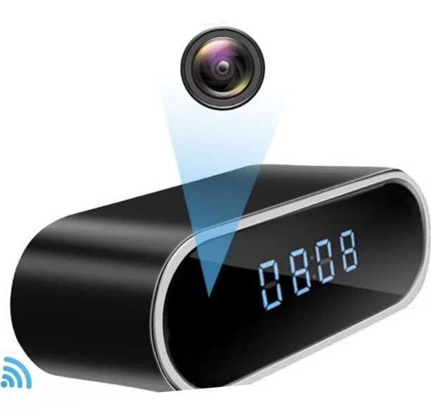 

Mini Wifi 1920x1080P Realtime Video Clock Wireless Spy Alarm Camera