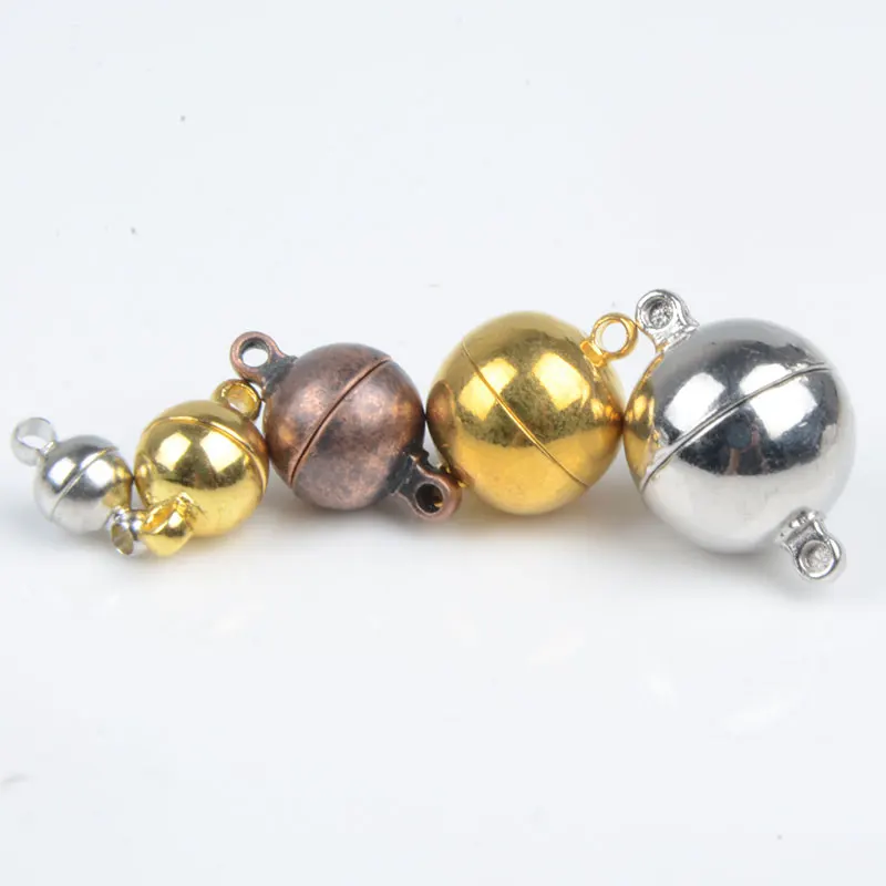 

Wholesale Finding Alloy Metal Ball Leather Bracelets Magnetic Clasp For Jewelry Making