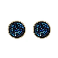 

YMearring-335 XUPING Crystal from Swarovski jewelry 14k gold color plated crystal druzy stud earrings for girls