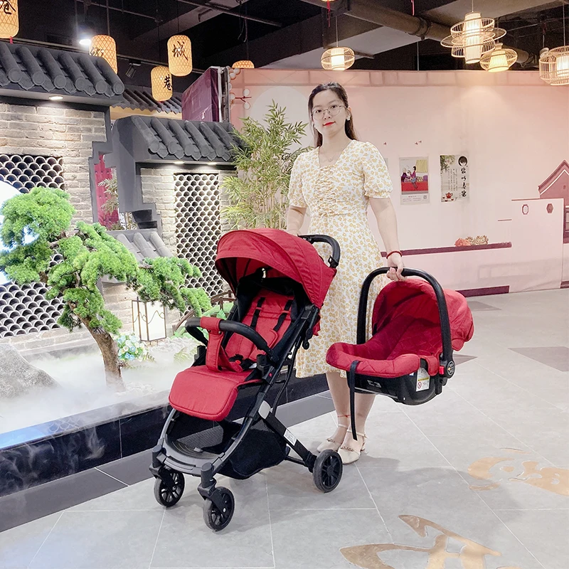 

Wholesale High Landscape Buggy Baby Carriage Portable Pushchair Travel System Pram Foldable Babi Strollers For Baby, Customized