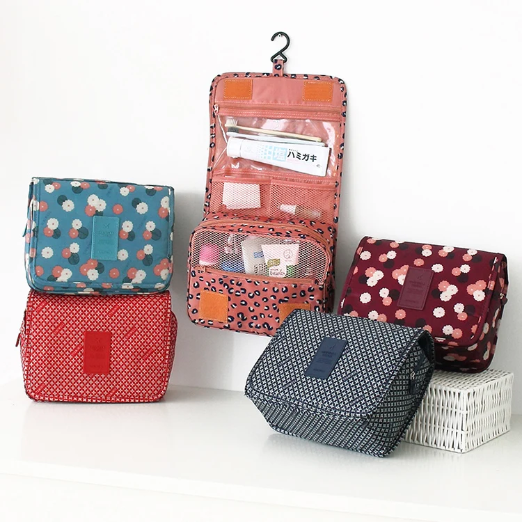 

Travel Larger Capacity Expandable Polyester Waterproof Hanging Wash Cosmetic Organizer Toiletry Bags