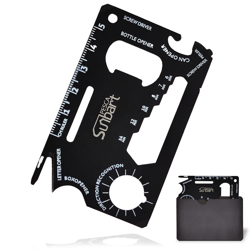 

stainless steel utility card multi tool pocket survival tools credit card wallet multitool black multitools