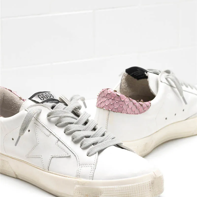 

Goldens leopard Gooses MAY Sneakers G30WS127.E18 handle-made lovers sports Women Sneakers Shoes, 20colors