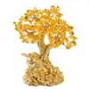 Wholesale natural topaz golden toad crystal fortune tree fengshui furnishing articles
