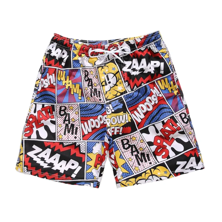 

Wholesale Swimming Pants Custom Print Surf Board Beach Shorts Swim Trunks for Men