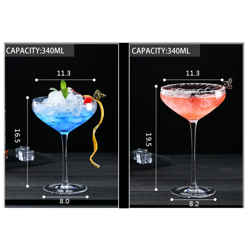 Image of Luxury goblet unique champagne Creative Crystal party coupe glasses hand-blown butterfly martini cocktail champagne glass