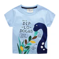 

Stylish Hotsale Boys Wearfashion Custom Blank Children Boys T Shirt With Cute Cartoon Dinosaur Print