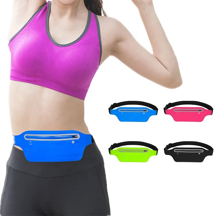 

Ultra Light Running Bag 1.5mm Thickness Water proof Customized Logo Wholesale Outdoor Sport Waist Bag, Black, blue, yellow, pink
