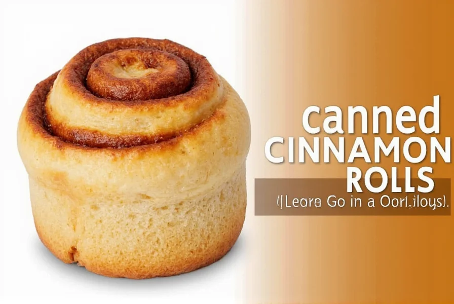 Close-up of canned cinnamon roll dough being separated from the tube, showing the spiral filling