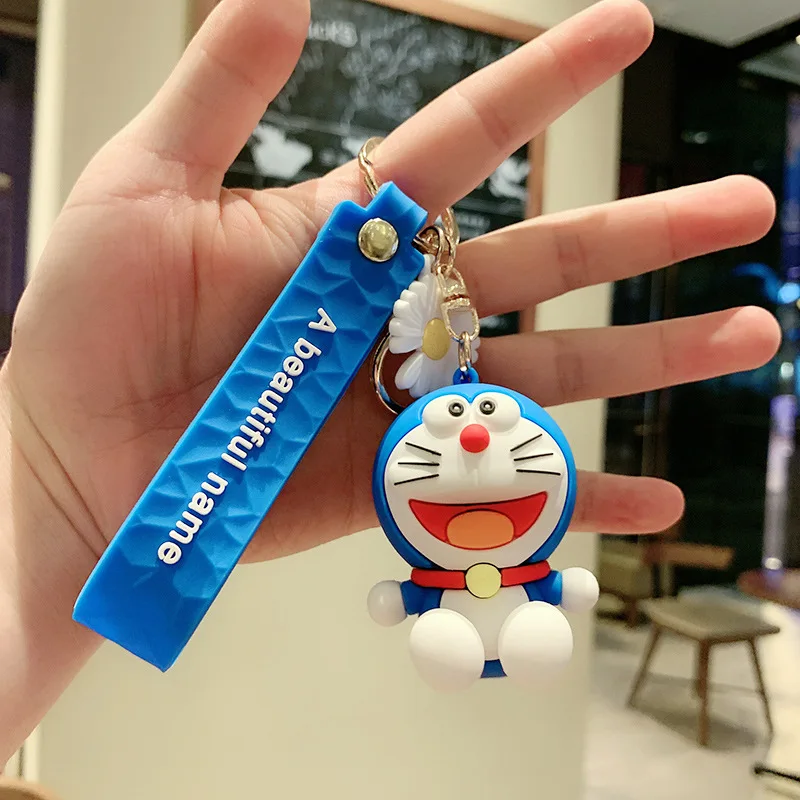 High Quality 3d Cartoon Doraemon Cat Anime Keychain New Fashion Cute ...