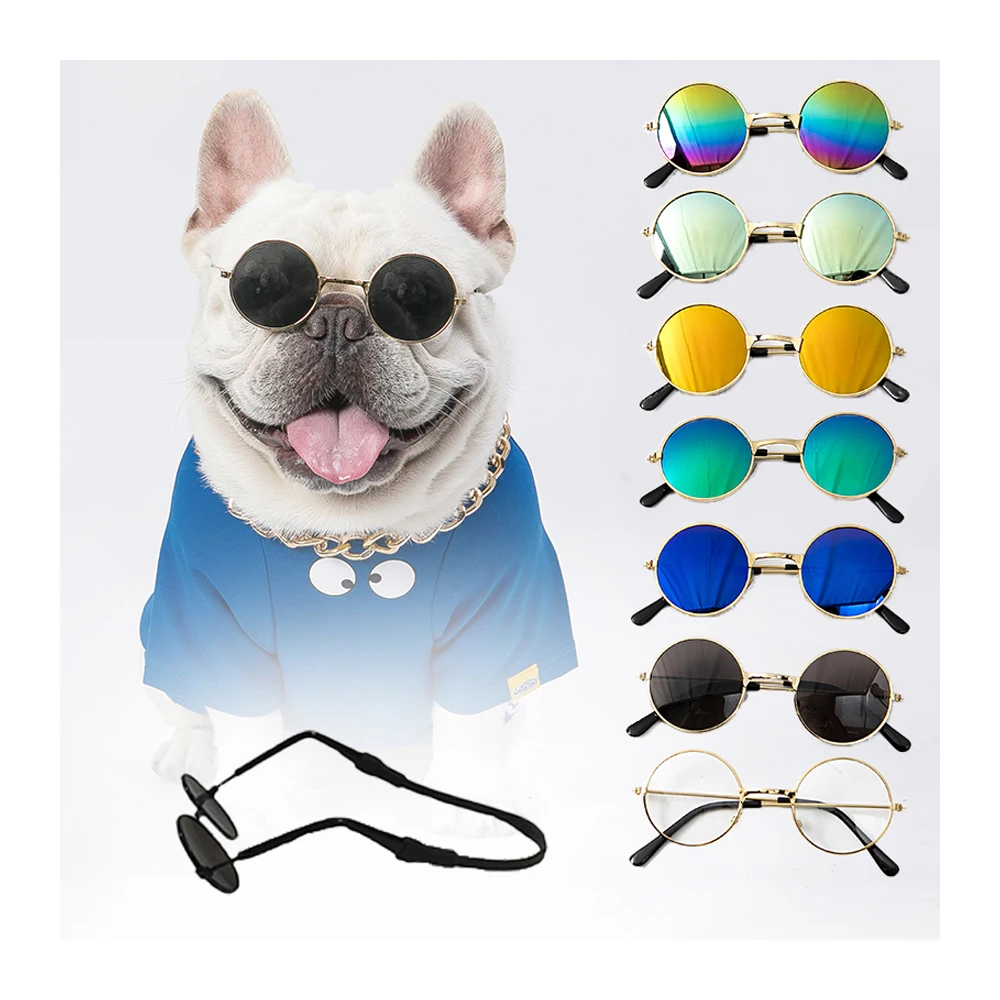 

6 Color Sunglasses Little Eyewear Photos Props Dog Accessories Supplies Pet Products Cat Glasses, Picture shows