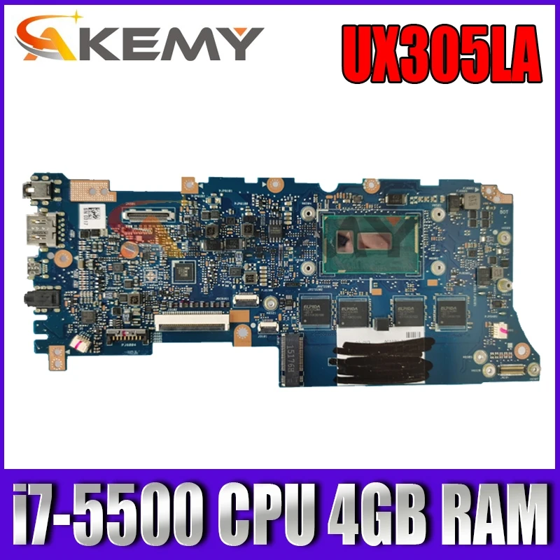 

UX305LA Motherboard i7-5500 CPU 4GB RAM For Asus Zenbook UX305 UX305L U305L U305LA Ultrabook Laptop Mainboard Test 100% ok