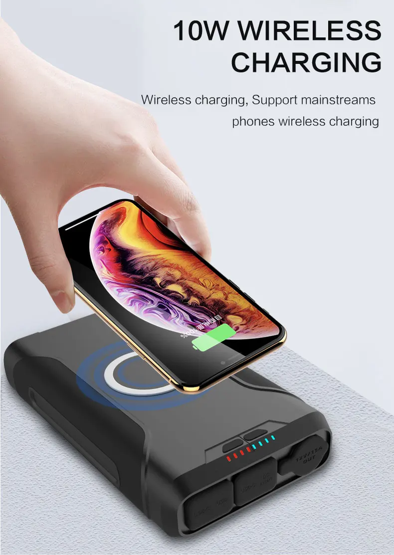 New Design OEM Waterproof Solar Wireless Charger Powerbank 72000mAh Outdoor Camping Powerful Power station - ANKUX.COM