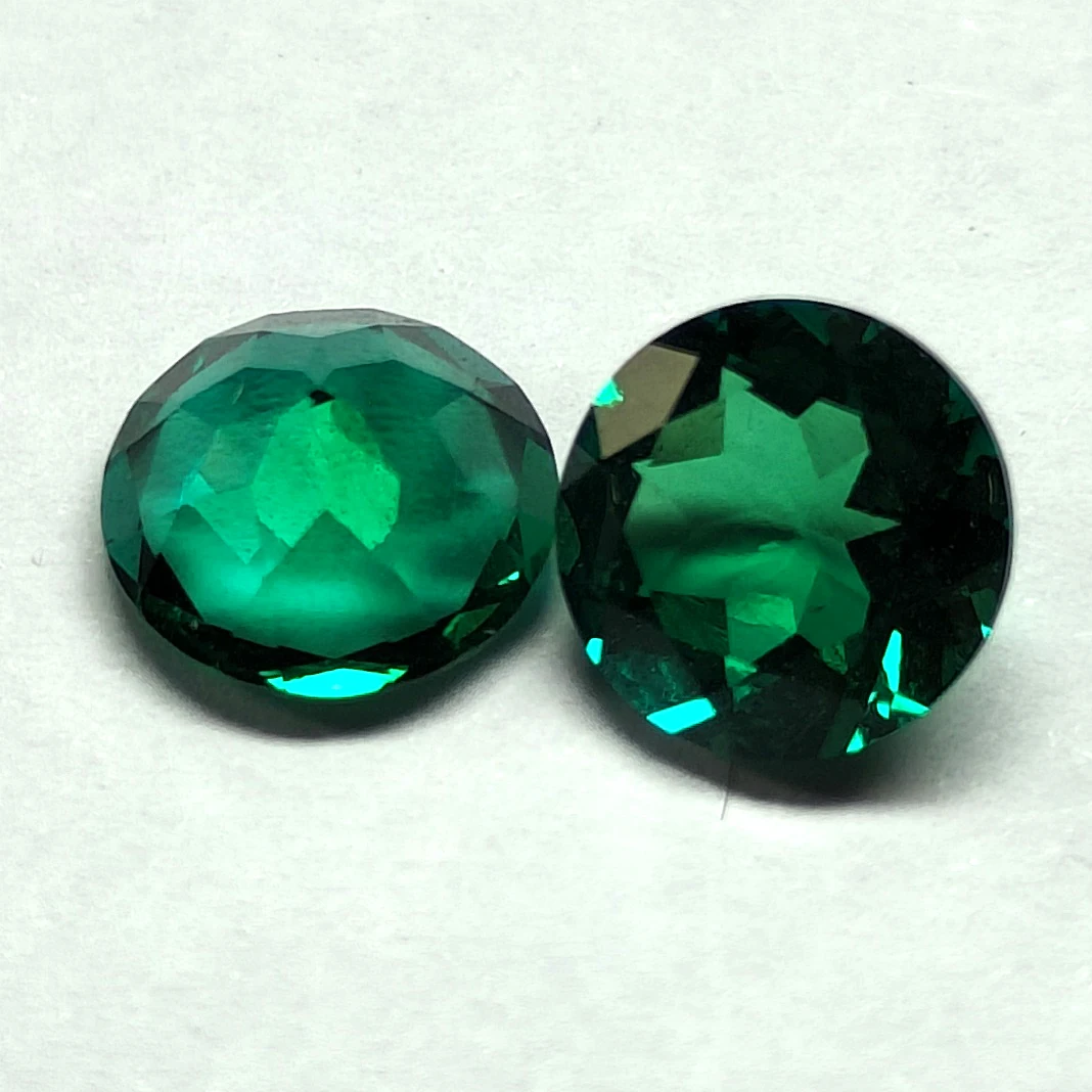 

Lab Created Loose Gems Round Cut 7mm Emerald Hydrothermal Zambian Emerald