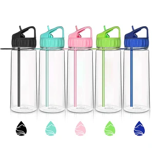 Image of 2019 Amazon Hot Sale 1000ml 750ml Plastic Water Bottle With straw