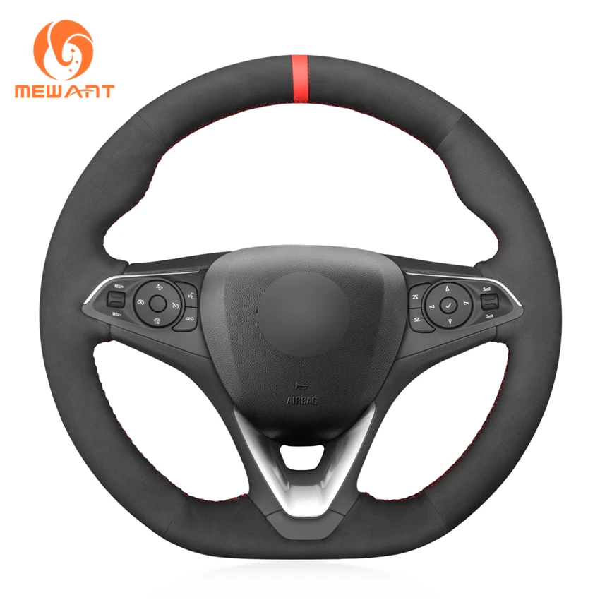 

MEWANT For Opel Astra (K) Combo Corsa (E|F) Grandland X Insignia (CT) B Car Accessories Cute D Shape Steering Wheel Cover Suede