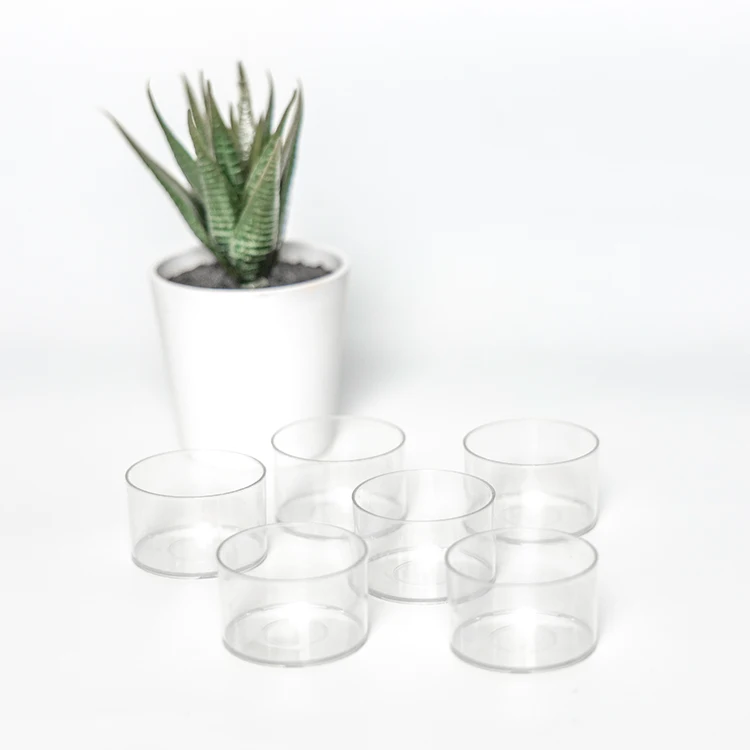 

Decoration Polycarbonate preform clear plastic tealight holder candle cups