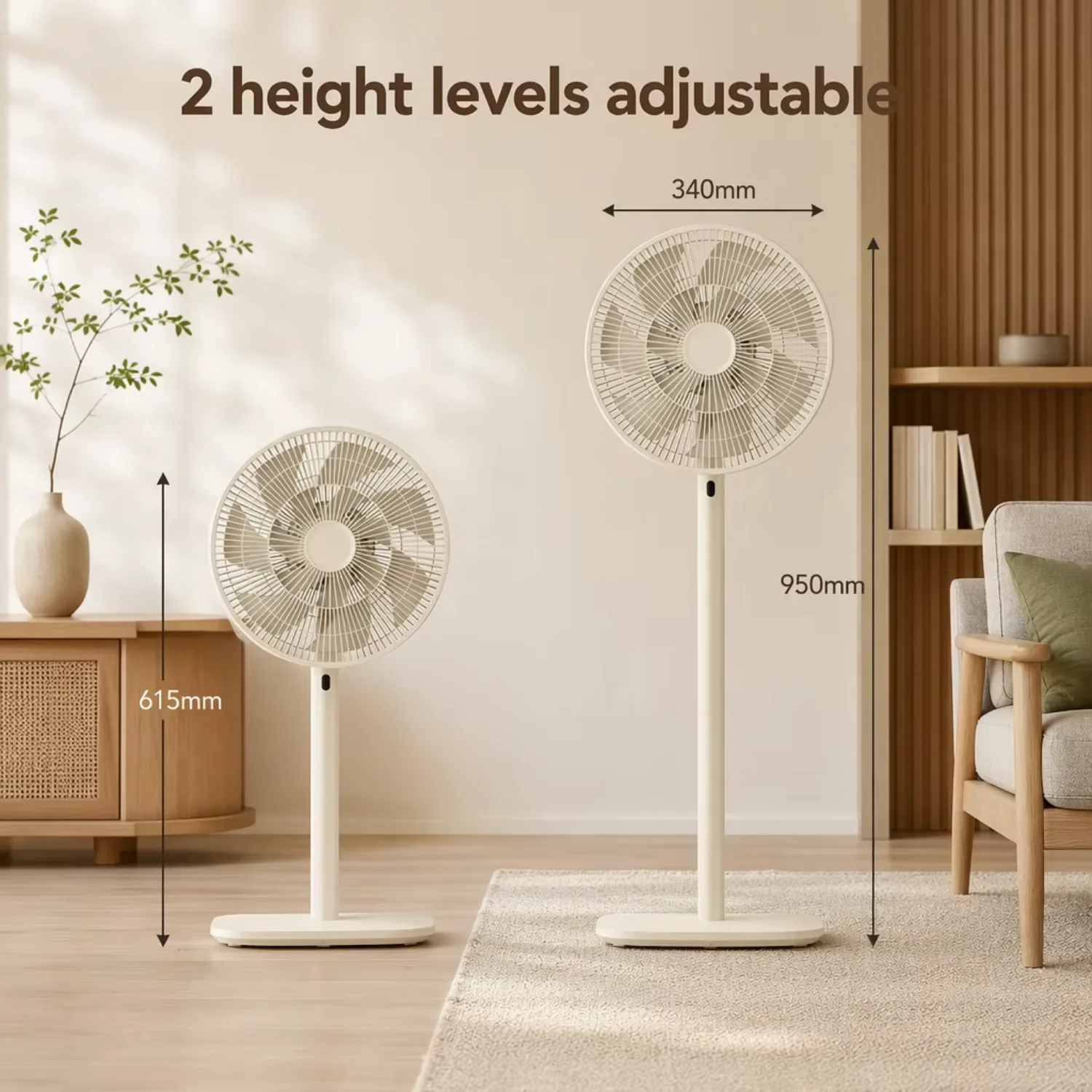Floor Fan, Portable, 12", 120°, 8-Speed - detail 10