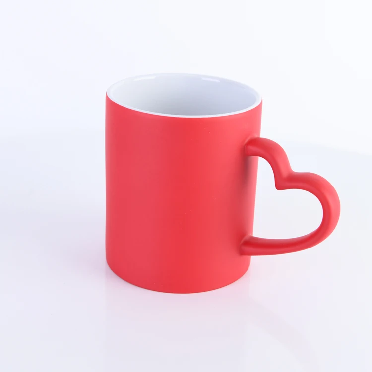 

Personalized 11oz Custom Sublimation printable mugs wholesale customized tea ceramic heat changing color coated mug, Black red blue customized