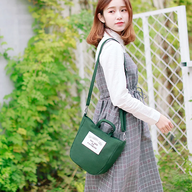

Private label messenger bag foldable hand bag canvas sling bag for women, White, green, yellow, black, sky blue, red