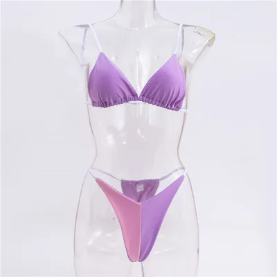 

Explosive Swimsuits Color Matching Beach Wear Sexy Thong Bikinis Woman Swimwear Swimsuit Bikinis