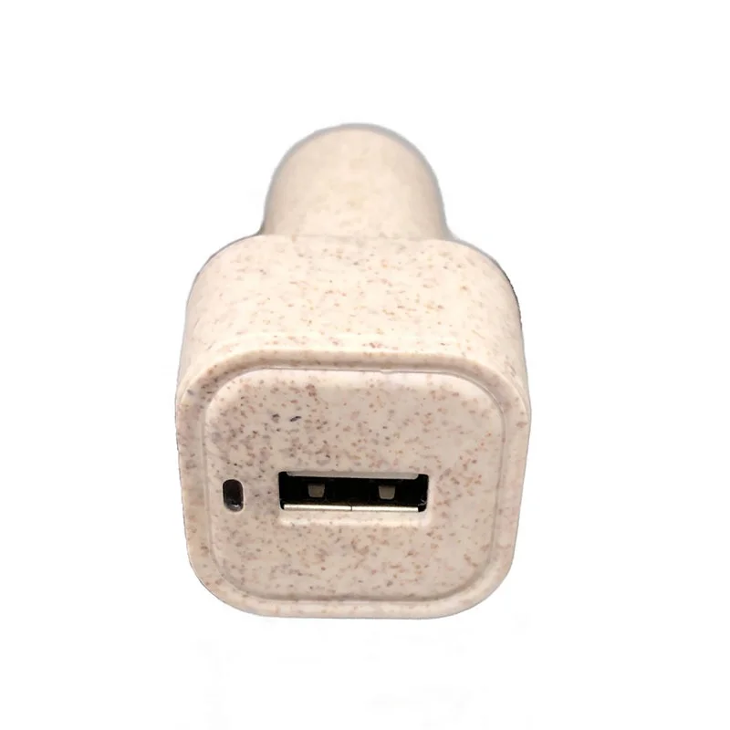 

Eco-friendly biodegradable 10W universal mini car charger one port, Beige