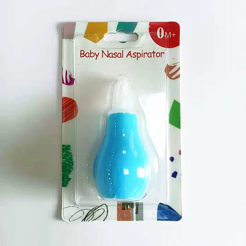 

Wholesale Newborn nose cleaner blister card silicone nasal aspirator