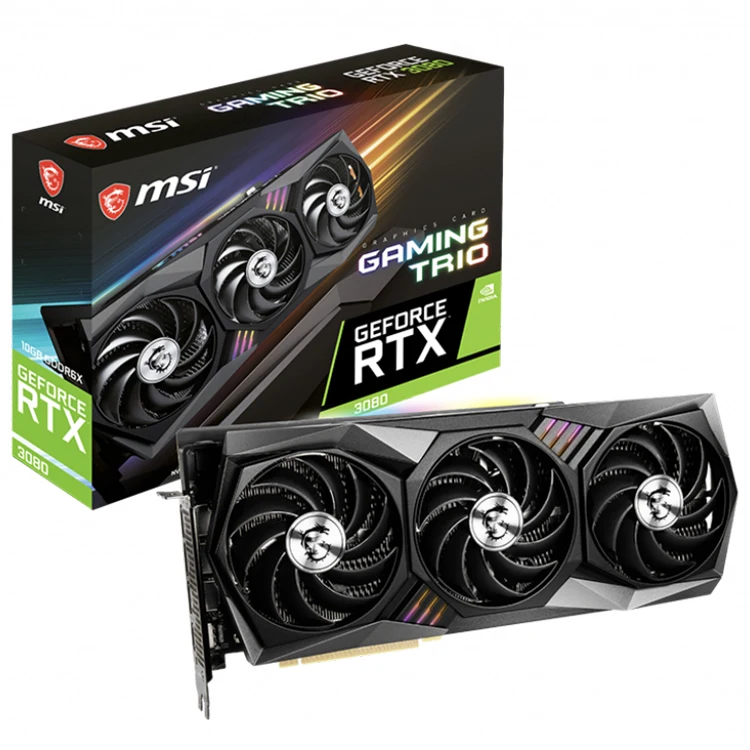 

MSI NVIDIA GeForce RTX 3080 GAMING TRIO 10G Gaming Graphics Card with PCI Express Gen 4 Interface Support HDCP