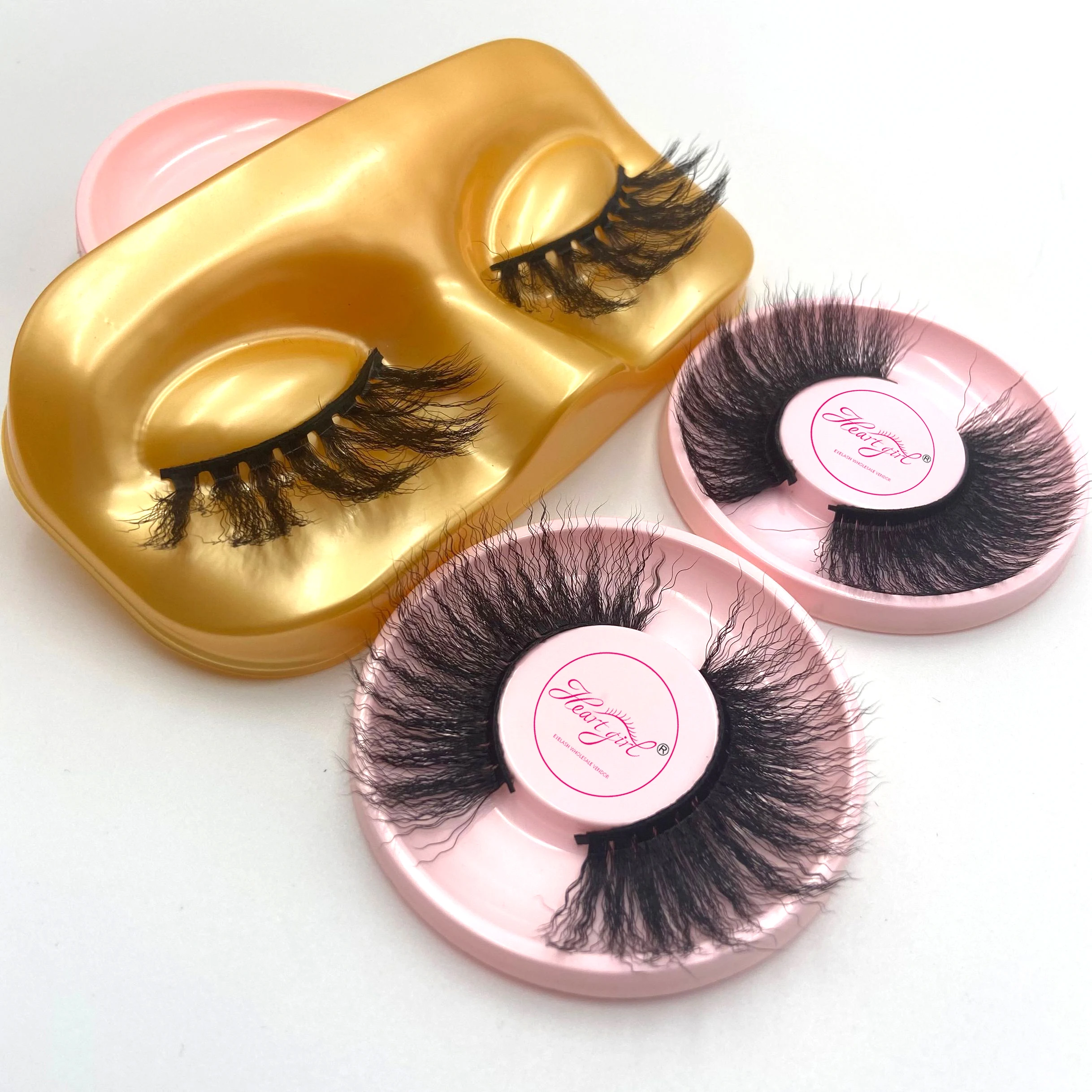 

Factory price dramatic 25mm bottom wave baby full strip lashes 3d mink eyelashes wholesale mink eyelash custom label