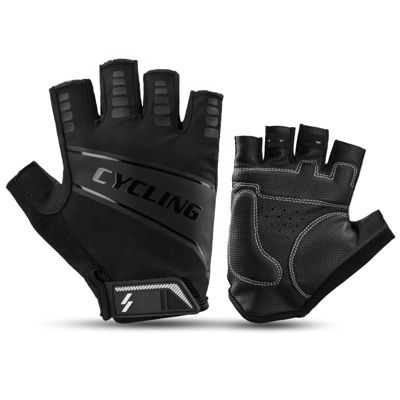 

New arrival CYCLING S189 Manufacturer Breathable Anti-skidding Half Finger Gloves Cycling Racing Bike Bicycle Motorcycle Gloves, Black