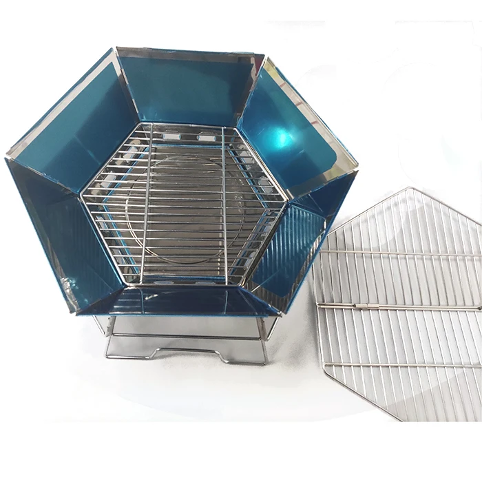 

Foldable Charcoal Portable stainless steel Barbecue Fold Campfire Folding Bbq Grill