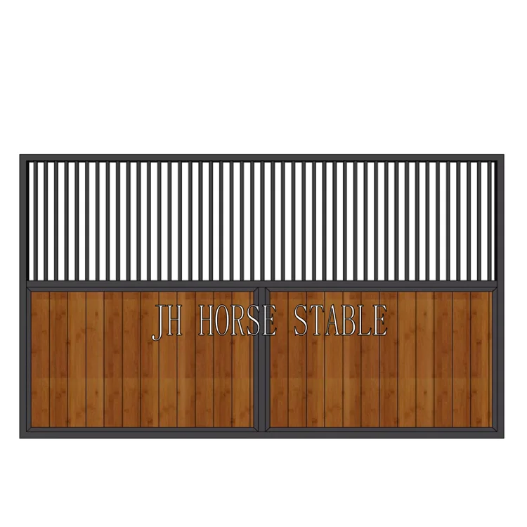 

High Quality Low Price Durability Hardwood Bamboo Slat Inset Panels Metal Stables Stalls