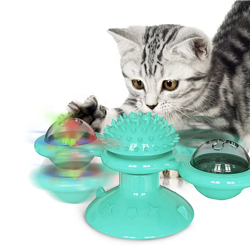 

Pet supplies rotary windmill cat toy wheel cat toy brush cat brush, Can be customized