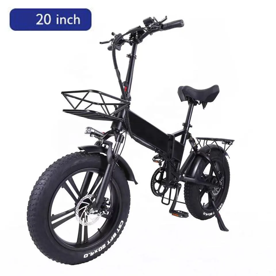 

EU Warehouse Ebike Fat Tire Electric Bicycle 20 inch Full Suspension Electric Folding Bike