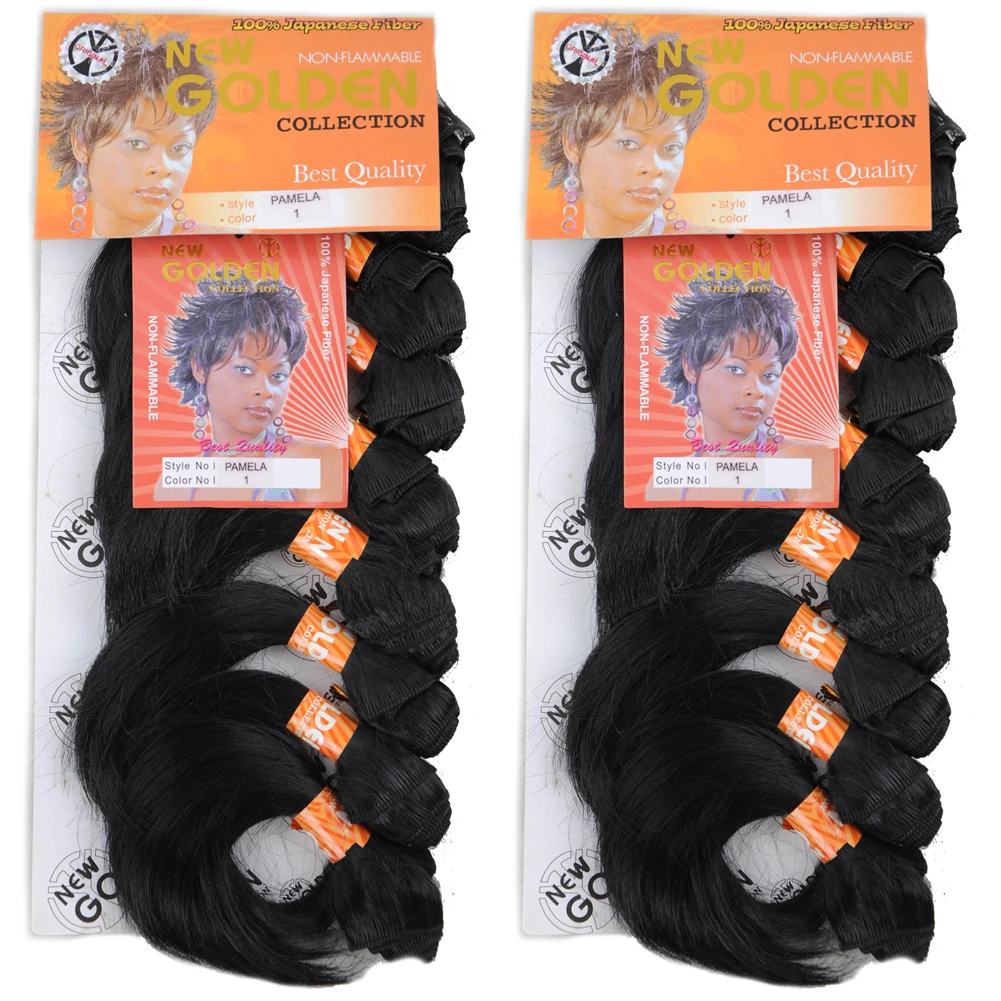 

PAMELA 6 Inch Curly Bundles Weave Hair Weft 8 Bundles a Pack 160G a Pack Synthetic Hair Extension ,Mix Black, 1#