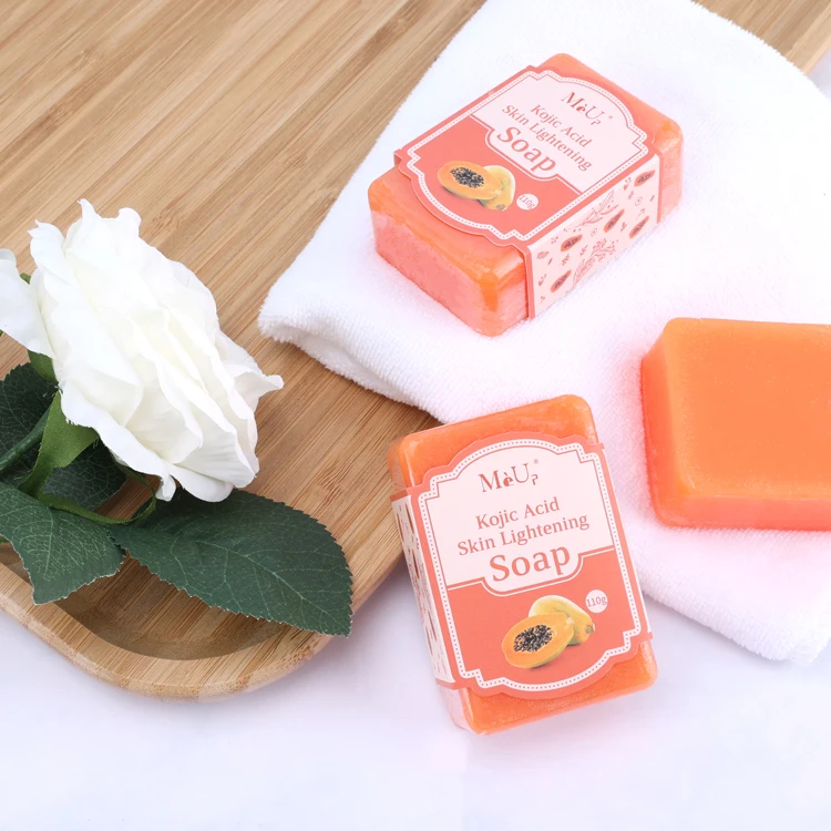 

In Stock Soap Manufacturers Hand Made Soaps Papaya Whitening Anti-Aging Kojic Acid Soap, Orange or client's request