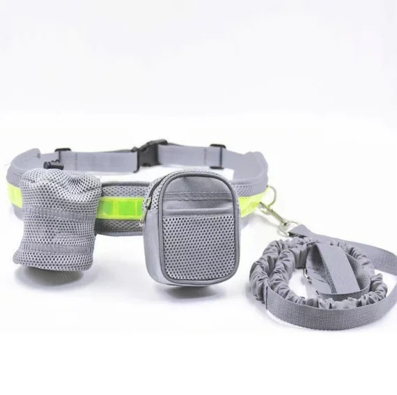 

Newly Launched Adjustable Hands Free Dog Running Leash Pet Lead Sport Walking Waist Belt Bag Reflective Pet Leash Set