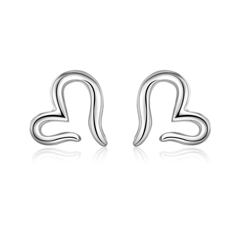 Korean Version 925 Sterling Silver Fashion Earrings Personality Heart Female Stud Earring 2021 Trend Jewelry