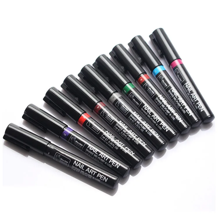 

New Product Private Label Fast Drying Eco Friendly 16 colors Nail Polish Art Pen
