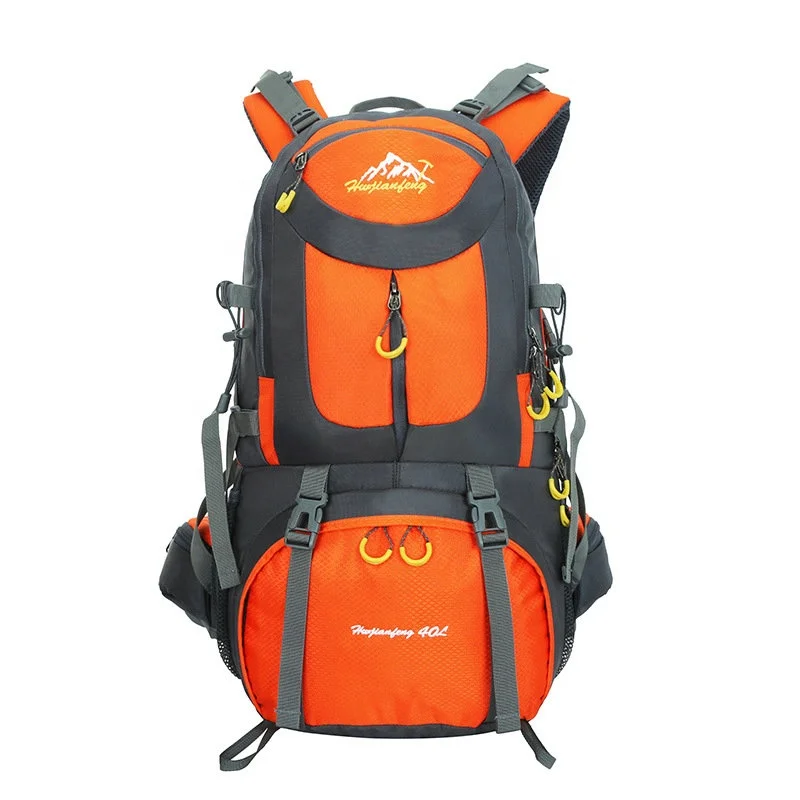 

Free sample 40L light weight water-repellent nylon camping backpack outdoor travel bags, Customized