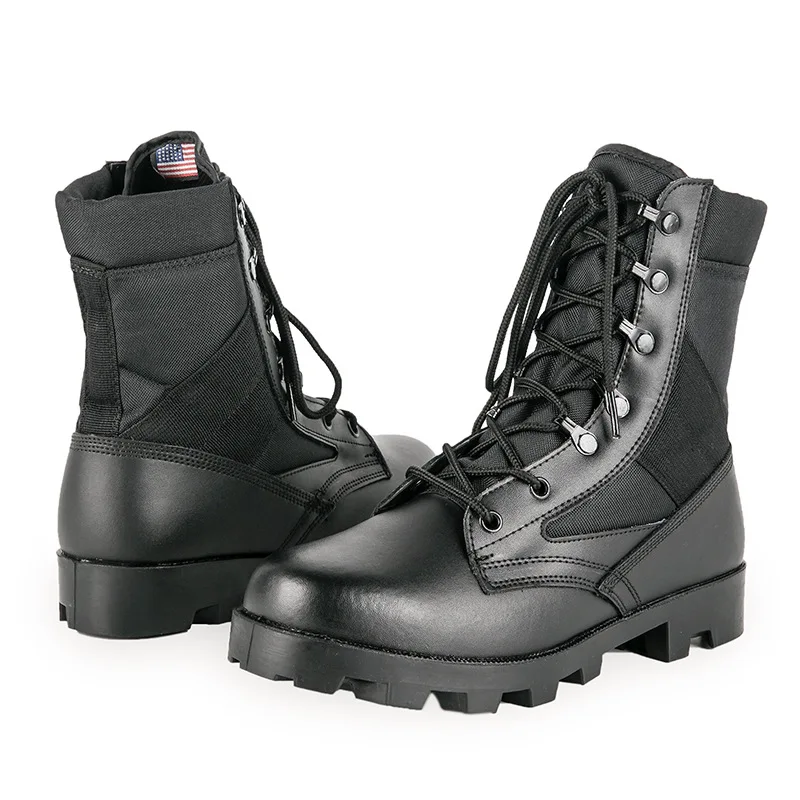 

Full Grain Leather Waterproof Canvas Combat Jungle Military Boots