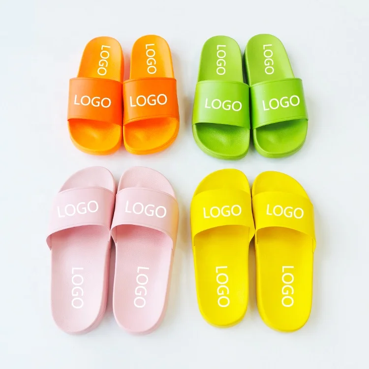 

Anti Slip Women Slides Sandal Custom Logo Beach Slide Shoes Footwear Personalized Simple Design Slides Custom Logo Slippers