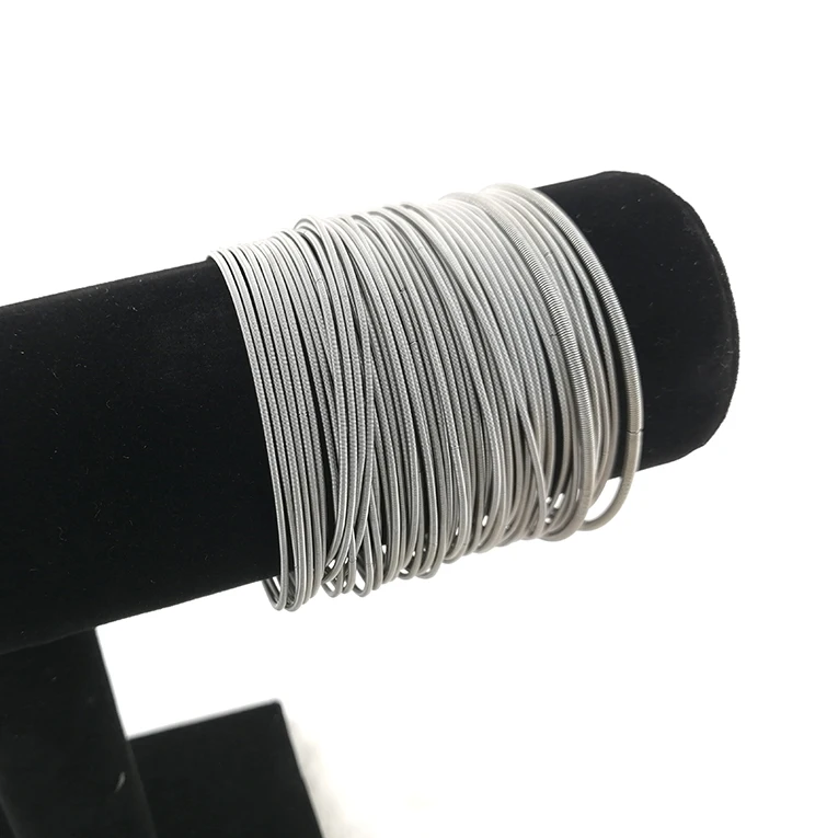 

Stainless steel 316 environmental plating guitar string metal coli elastic spring bracelets