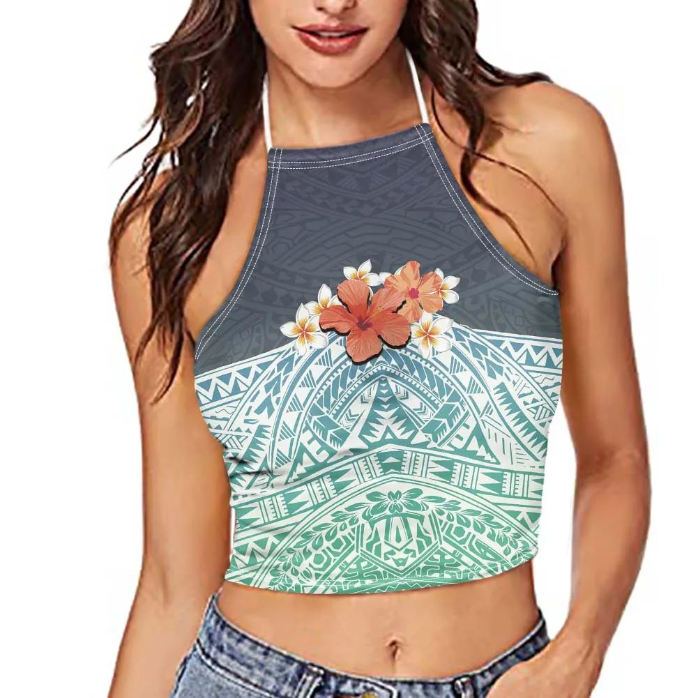 

2021 Summer Sexy Camis Fashion Women Sleeveless Crop Tops Vest Backless Halter Tank Tops Blouse T-Shirt clothing women