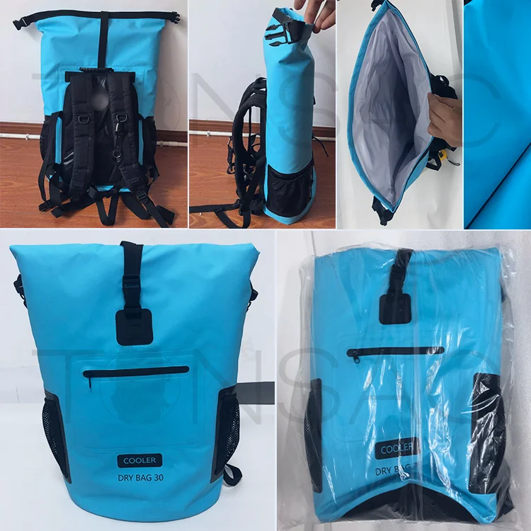 High Quality Backpack Style Cooler Most Popular Roll Top 500d Pvc Foam