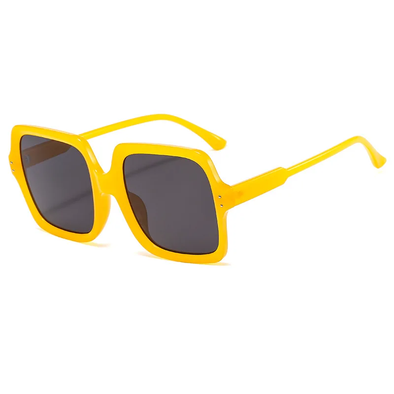 

GD3378 new retro women candy color sunglasses oversized square frame 2021