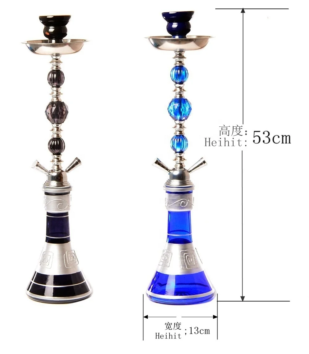 

Wholesale Arabian hookah large hookah set double pipe shisha shesha chicha customizable, Green/black/purple/red/blue