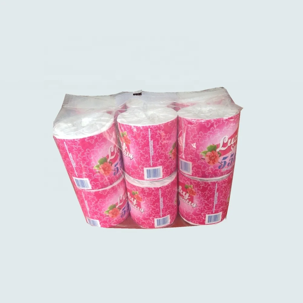 

2020 Hot Sale Toilet Tissue Roll recycled virgin wood pulp toilet paper papel higienico, White