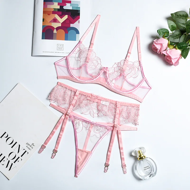 

Adult Transparent Temptation Fun Lace Set Sexy Women's Underwear