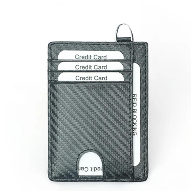 

Amazon Hot Sale Carbon Fiber Multi-card RFID Card Holder Work Permit Custom Card Holder